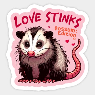 Love stinks, Possum edition Sticker